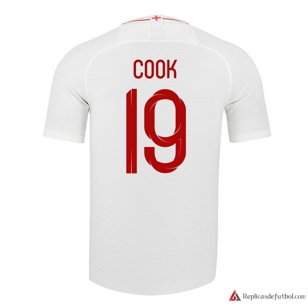 Camiseta Seleccion Inglaterra Primera equipación Cook 2018 Blanco